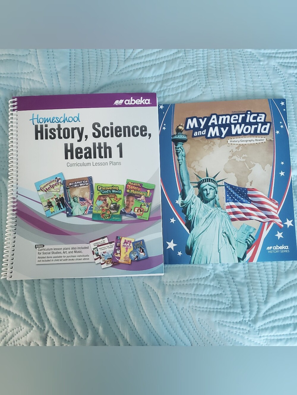 Abeka Homeschool History, Science & Health 1 Curriculum - Purple & Blue